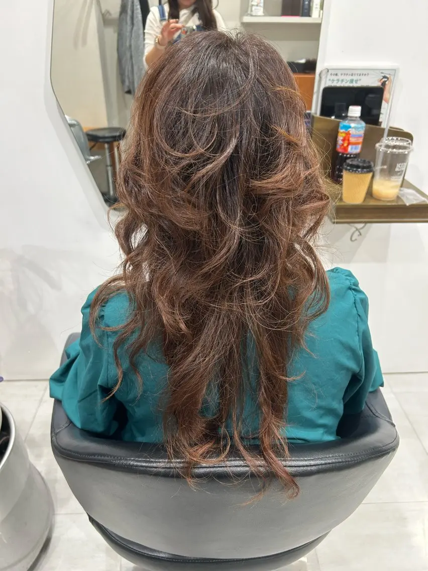 セミロング パーマ 🎀🫧西村 眞美🎀🫧のヘアスタイル