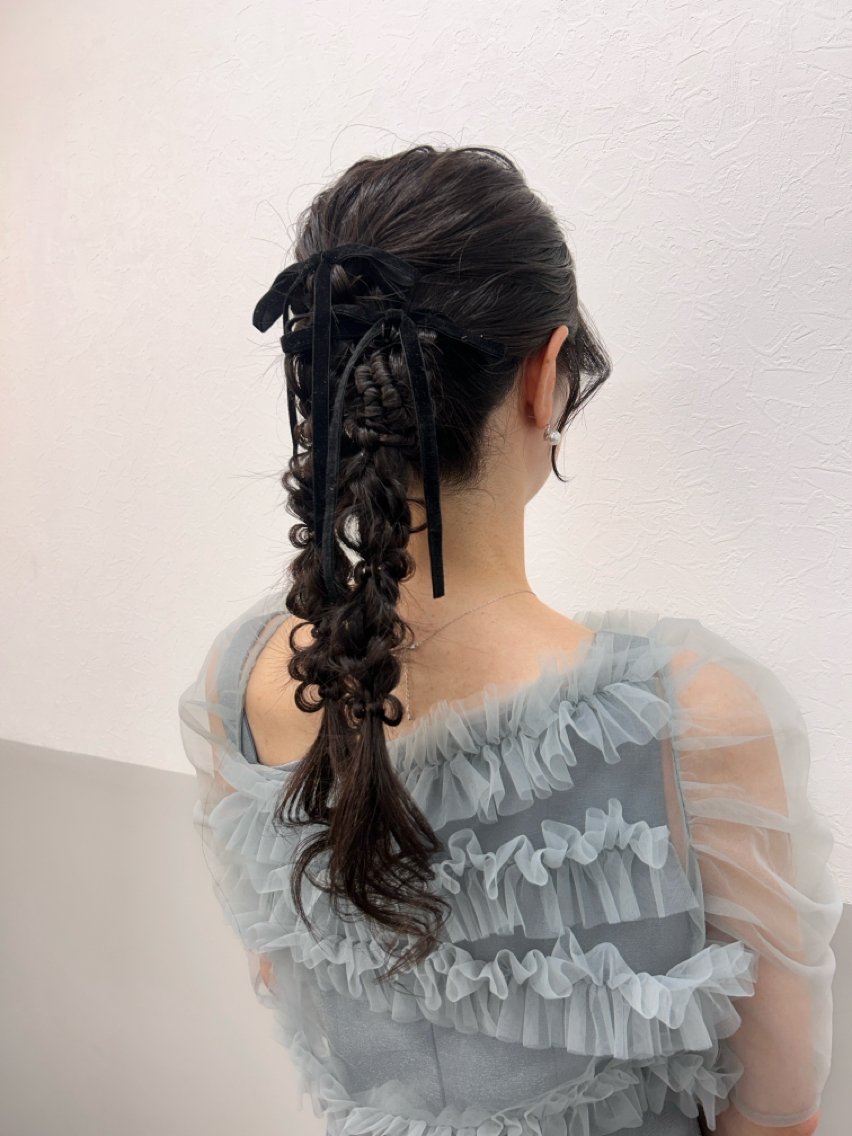 ロング ヘアアレンジ ヘアセット 薄田 珠美のヘアスタイル