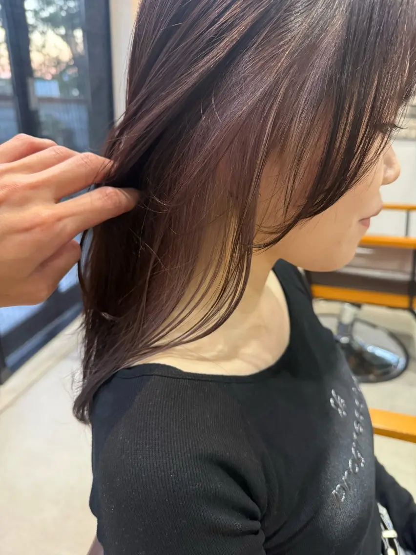 ロング カラー インナーカラー ブリーチ特化 コンテスト優勝サロンのヘアスタイル