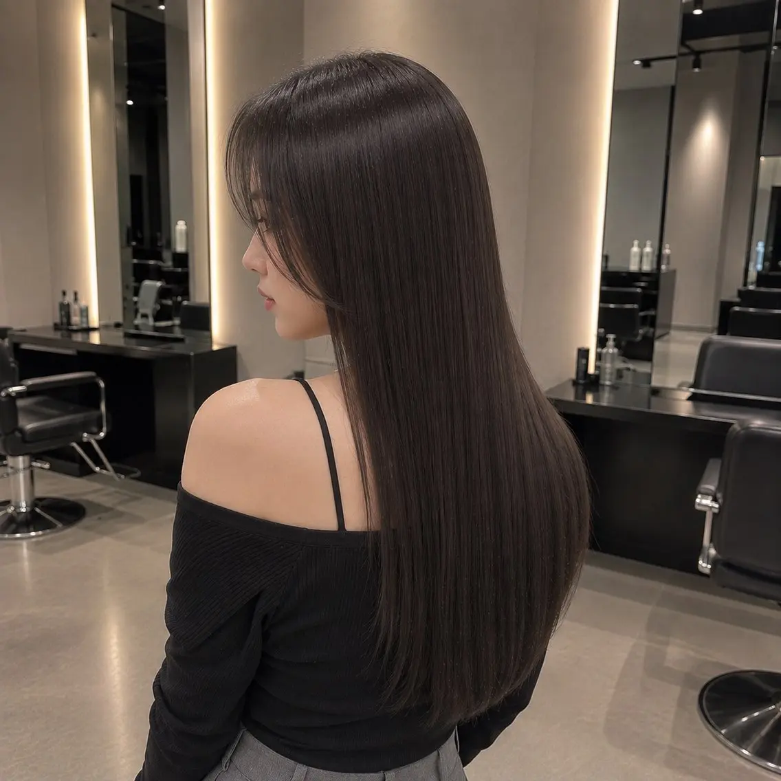 ロング 縮毛矯正 Chura/ 艶カラーのヘアスタイル