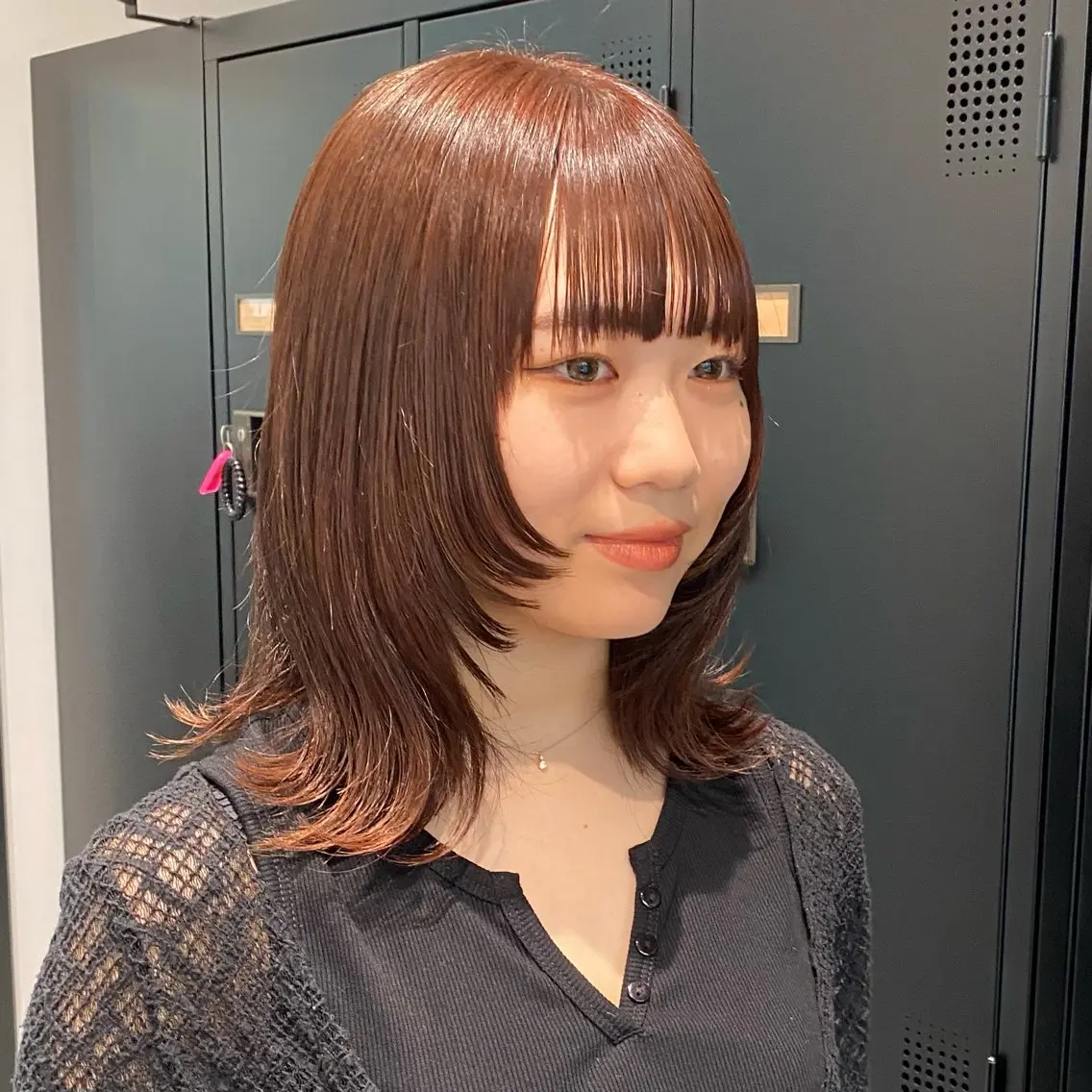 ミディアム カラー 韓国ヘア AINA🐱のヘアスタイル