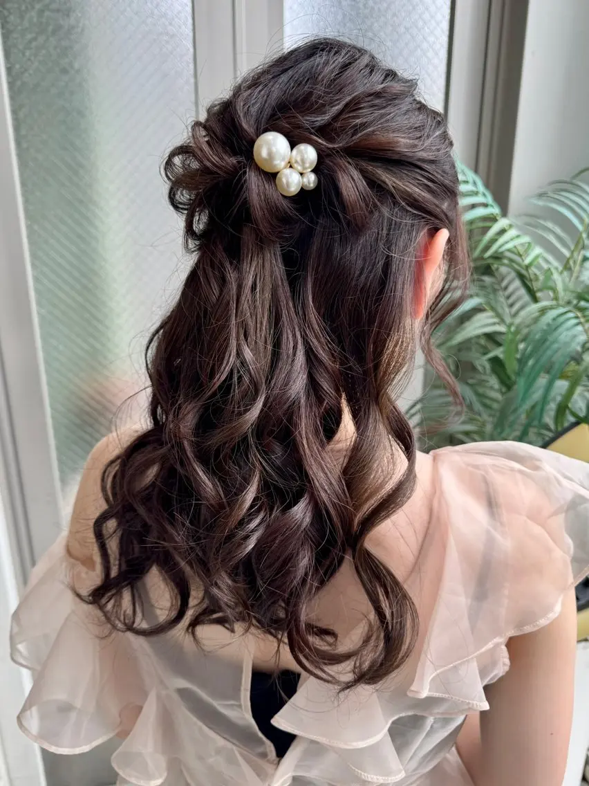 ヘアアレンジ ハーフアップ ヘアセット 池袋/髪質改善/ ヘアセット/今村のヘアスタイル