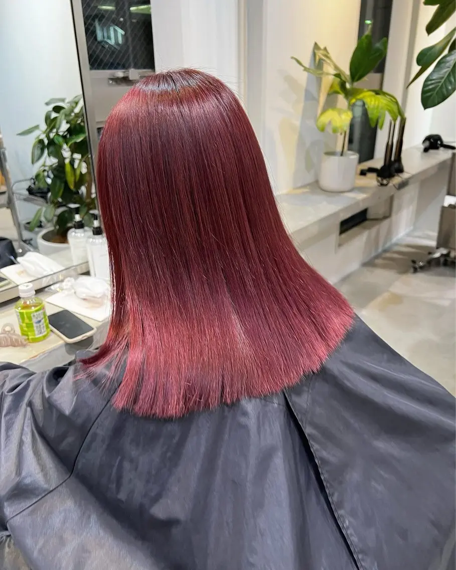 セミロング ヘアカラー Matsunaga Rihoのヘアスタイル