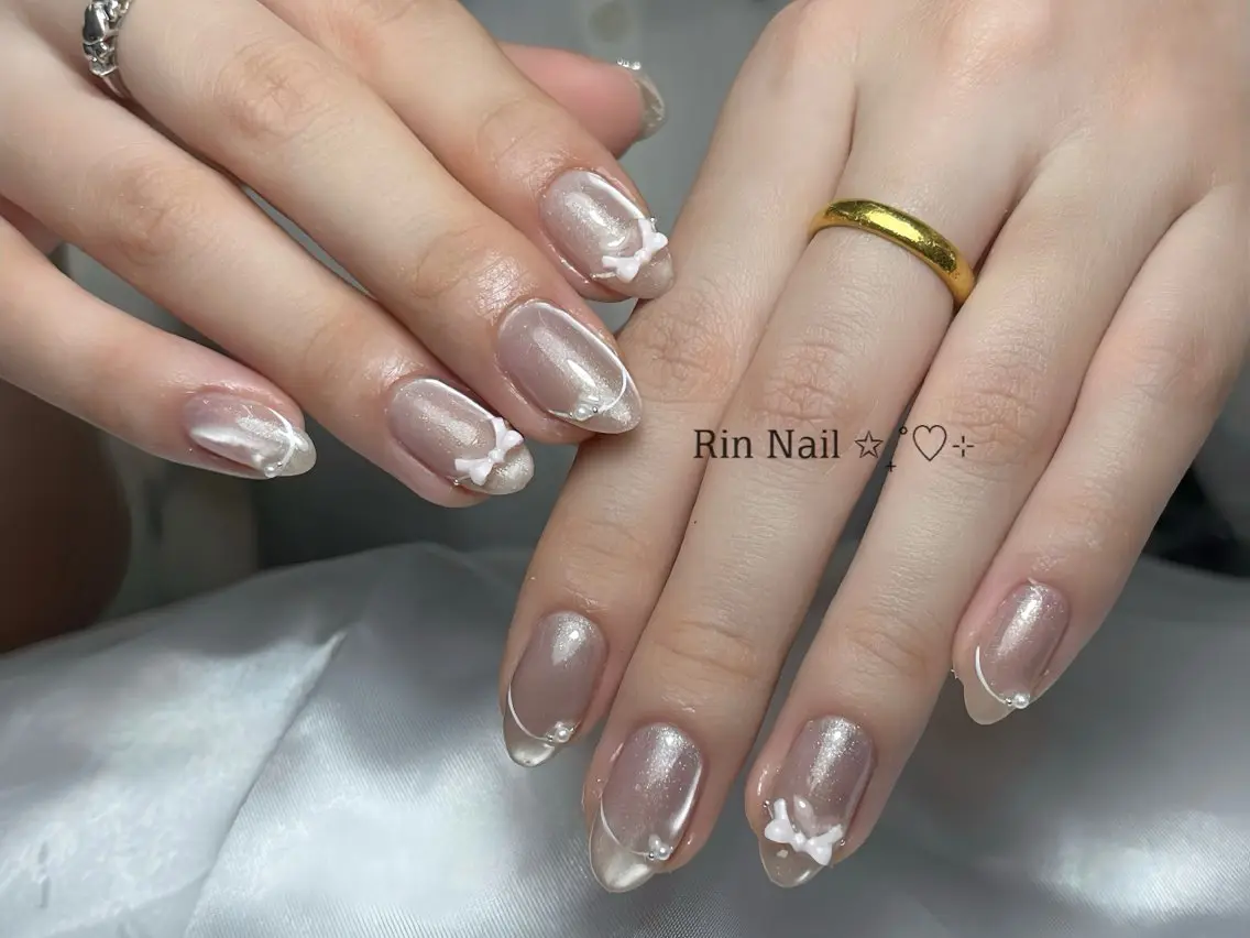 ネイル アートネイル チークネイル ジェルネイル ロングネイル マグネットネイル ハンドネイル Rin Nail 新大久保店のネイルデザイン