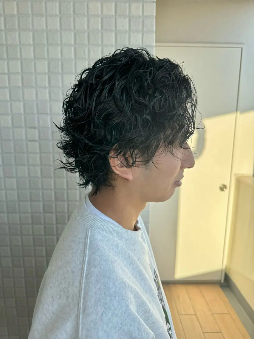 ショート パーマ メンズ カット パーマ ヘアセット メンズ特化 パーマ/オザワのヘアスタイル