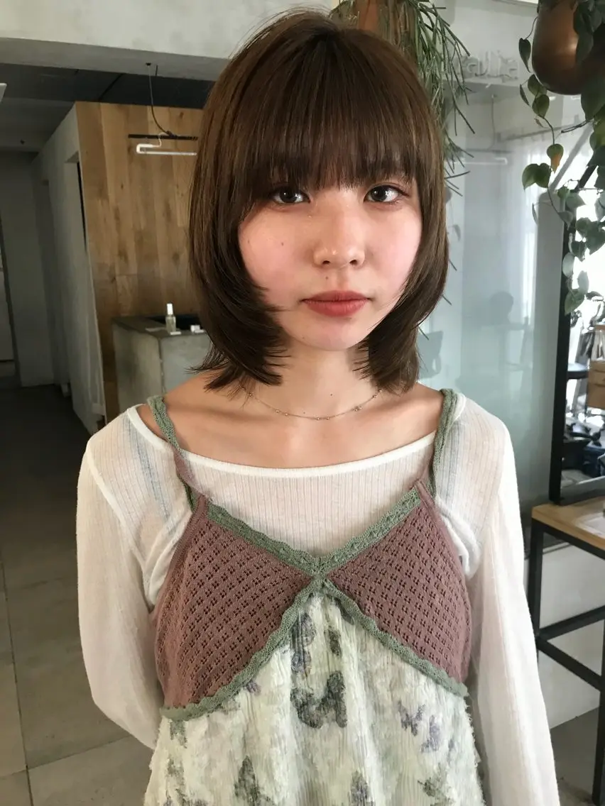ミディアム カラー カット ヘアカラー トリートメント 赤み消しカラー/ ナチュラル/トモキのヘアスタイル