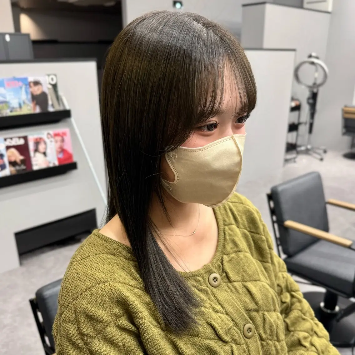 ミディアム カラー 砂川朱音⌇鶴見区横堤 ⌇抜け感ヘア⌇韓国風のヘアスタイル