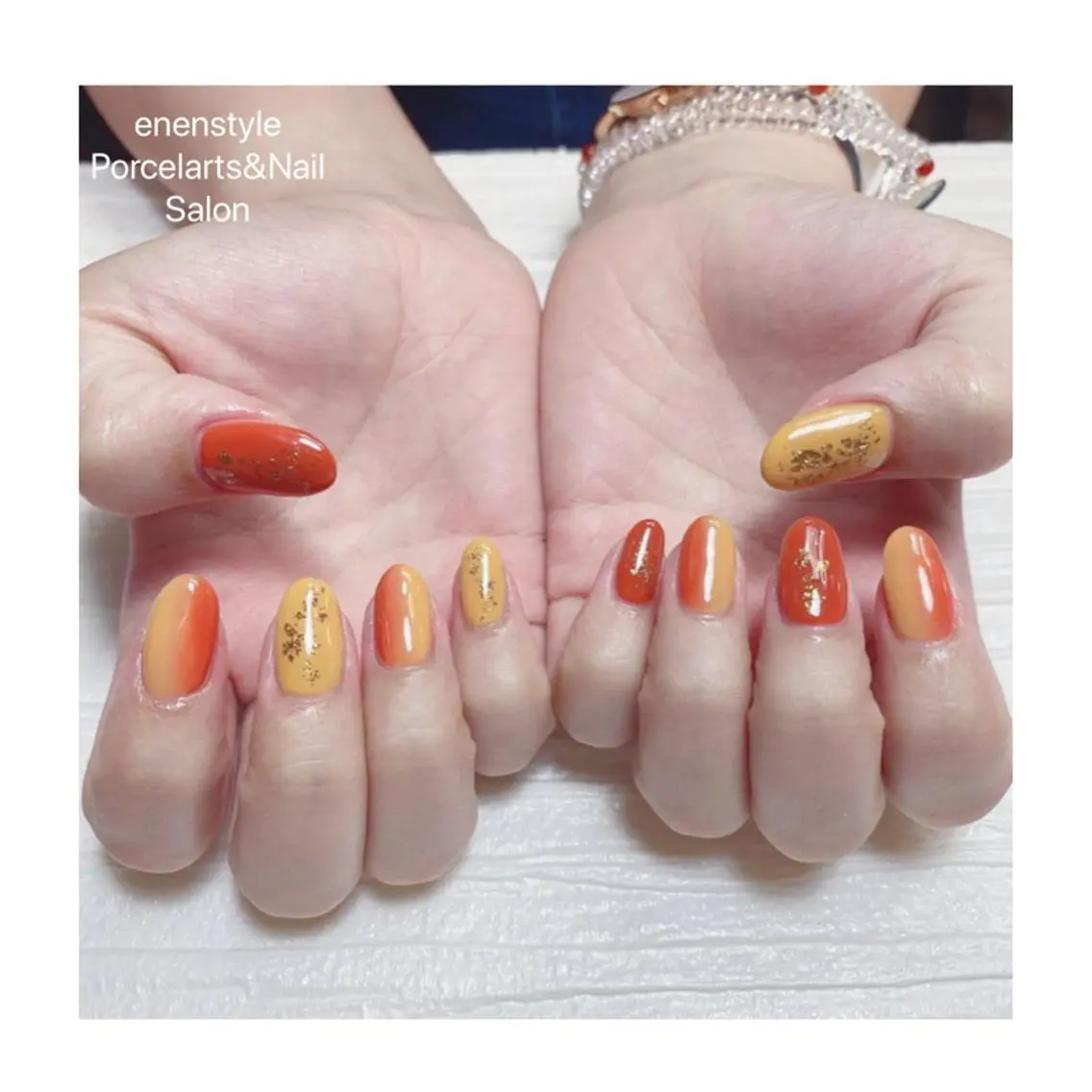 ミディアム ネイル ハンドネイル 🐾enen style 🐾のネイルデザイン