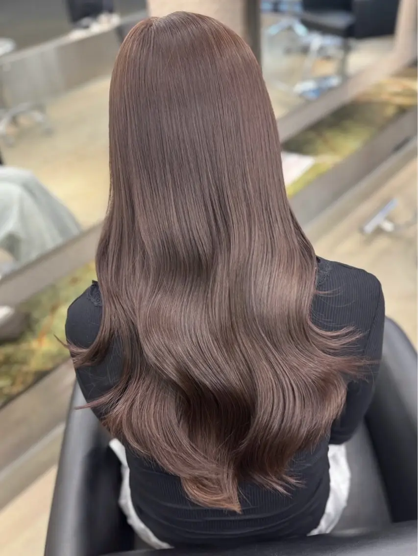 ロング カラー ブリーチ ブラウンカラー ブリーチなしカラー ヘアカラー トリートメント 💍モテる艶髪 透明感カラー💖のヘアスタイル