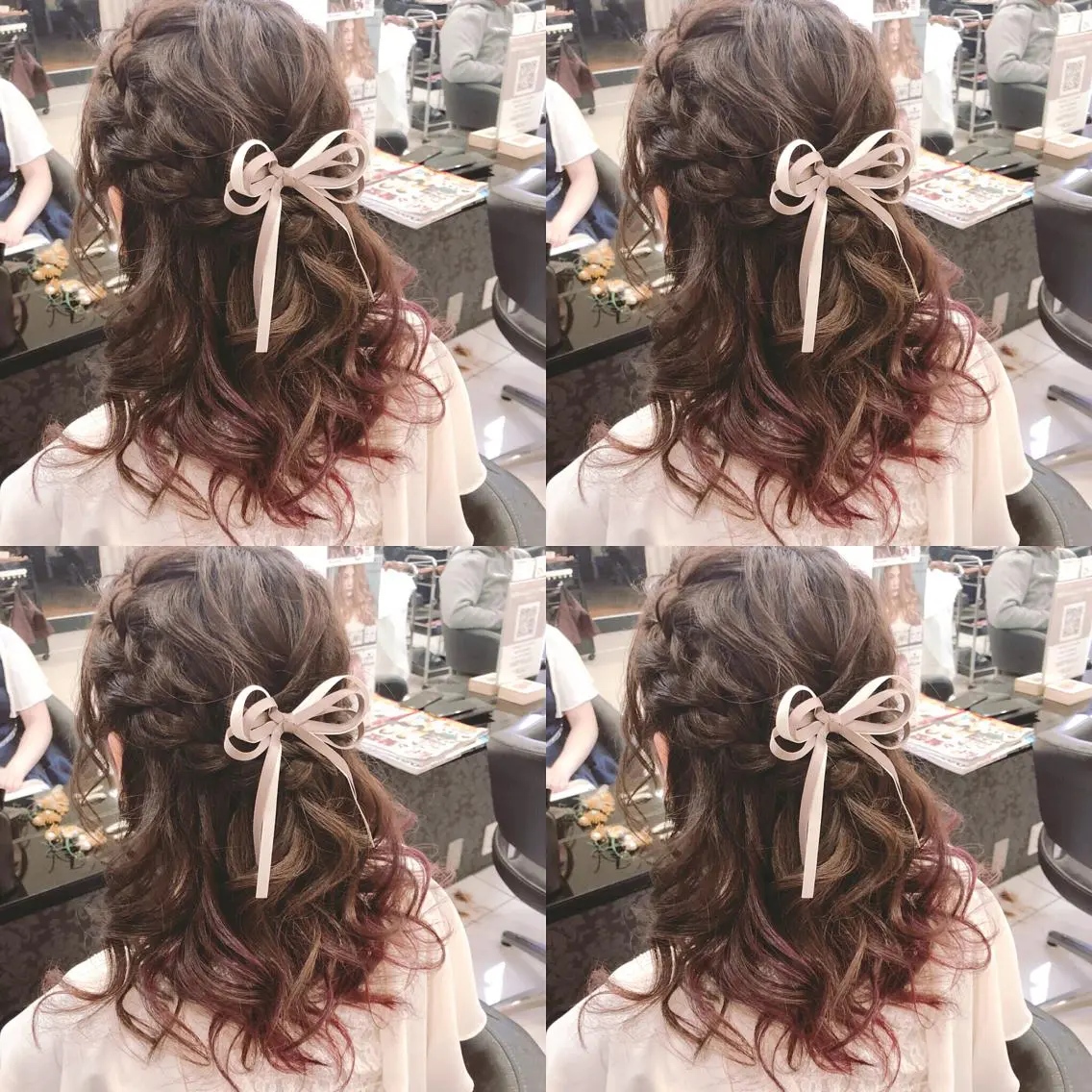 セミロング ヘアアレンジ ハーフアップ 🌷MAYU 🌷のヘアスタイル