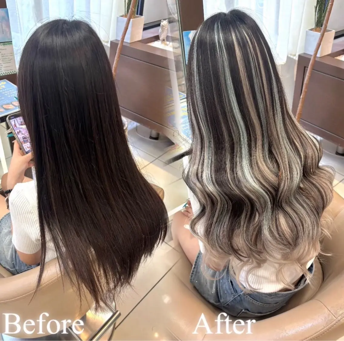ロング 横浜　エクステ🎀 カラー／ルナのヘアスタイル