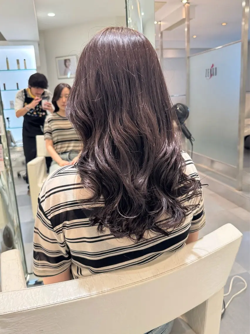 ロング パーマ カット ヘアカラー パーマ トリートメント デジタルパーマ 🌀ボブ　萩原　龍のヘアスタイル