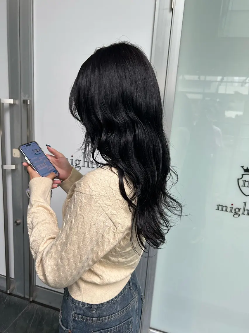 セミロング ヘアカラー トリートメント 田中 蘭菜のヘアスタイル