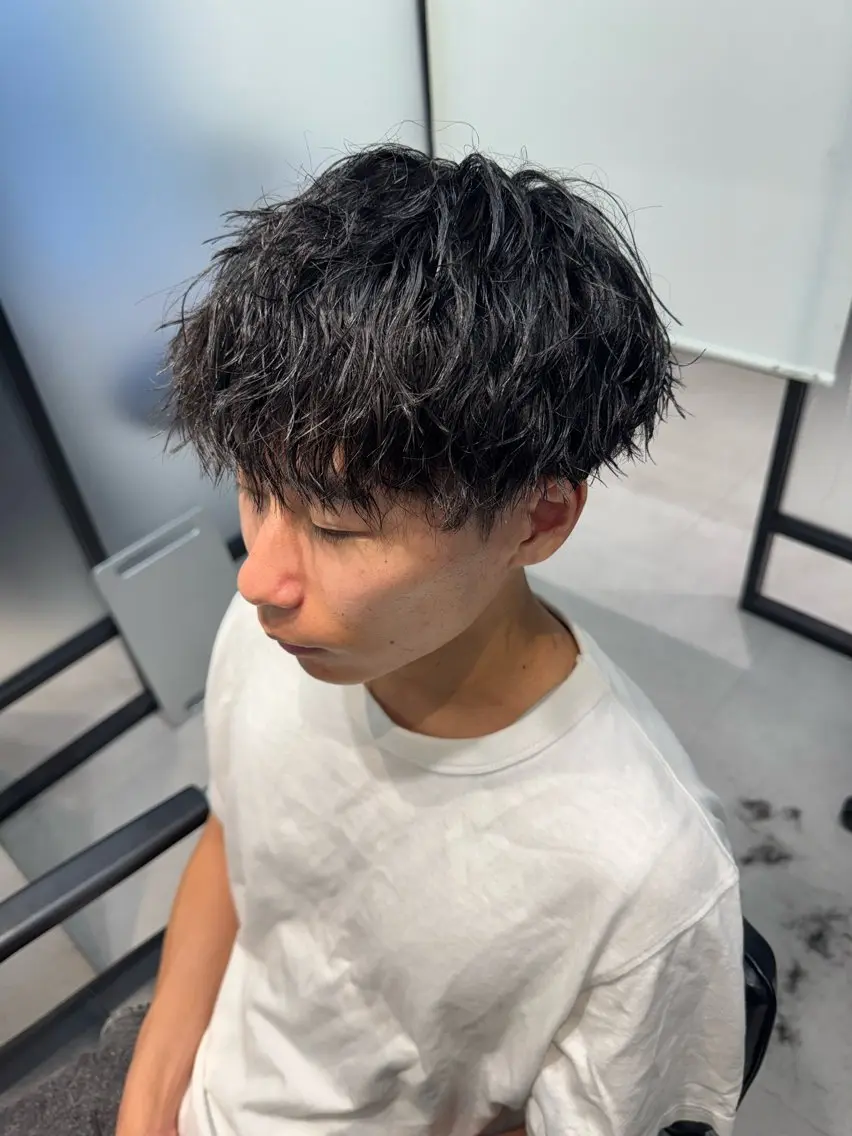 ショート パーマ ヘアアレンジ メンズ カット パーマ ヘアセット 🔥メンズ特化🔥 木村 祐太のヘアスタイル