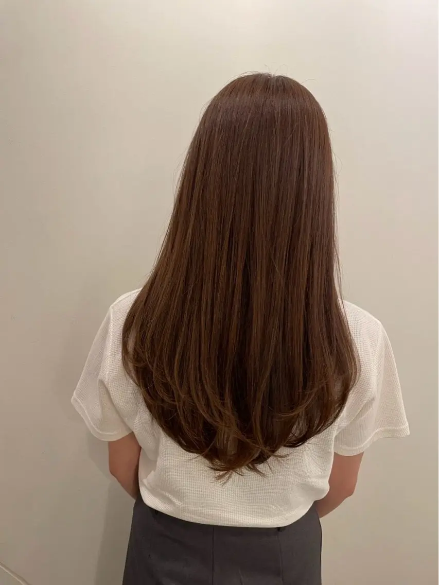 ロング カラー ヘアカラー 🩵ナチュラルカラー 🩵モモのヘアスタイル