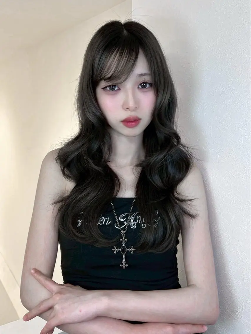 ロング くびれヘア 韓国風ヘア レイヤーカット トリートメント リコ ハッシュカット 韓国レイヤーのヘアスタイル
