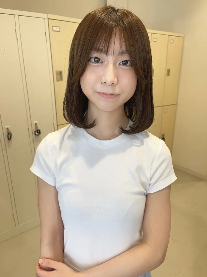 ミディアム カラー ボブ 透明感カラー🫧🌈 似合わせカット✂︎のヘアスタイル