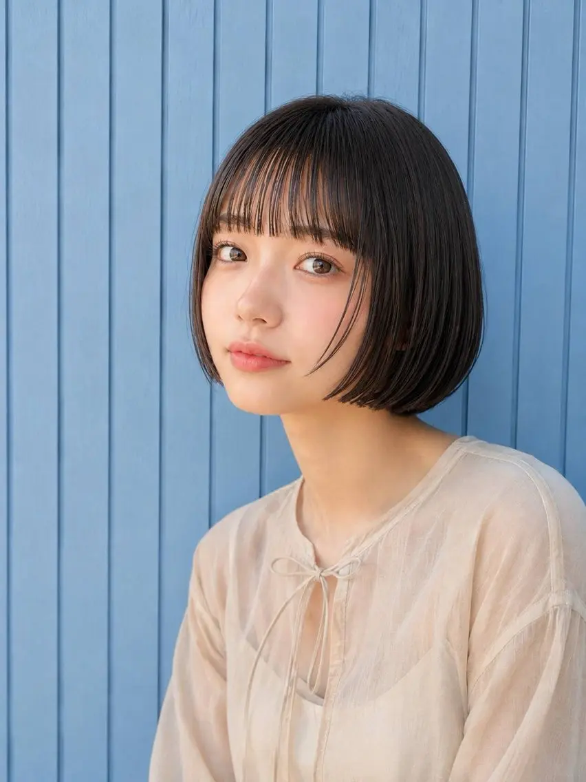ミディアム カット トリートメント 《髪質改善 UN BLEACH》のヘアスタイル