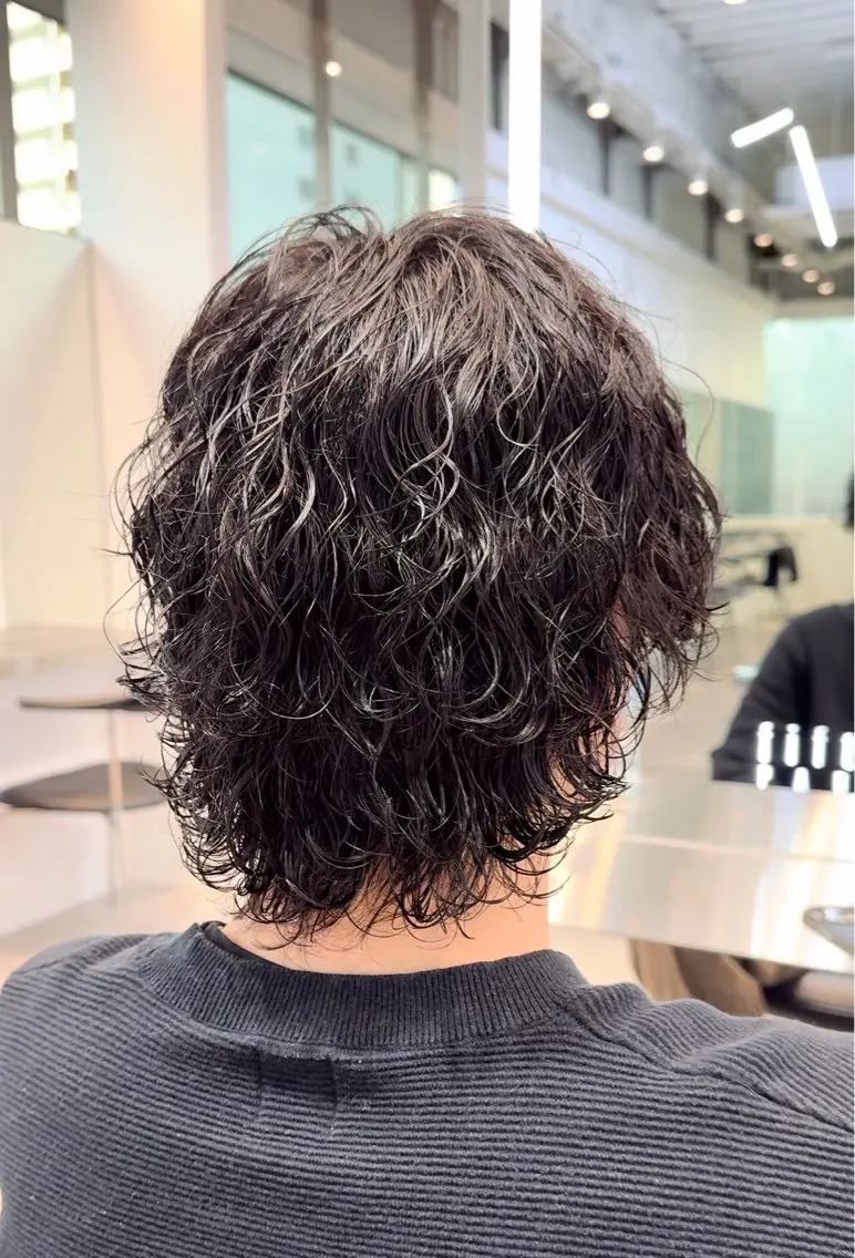 ミディアム カラー パーマ メンズ fifth 菅崎愛斗のヘアスタイル