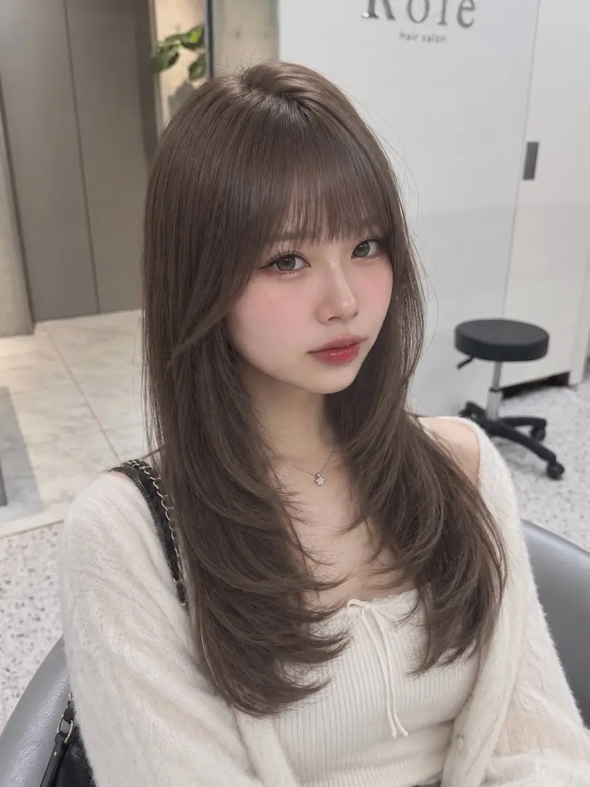 ロング カラー ヘアカラー 🤍ワンホンヘア ayaha🤍のヘアスタイル