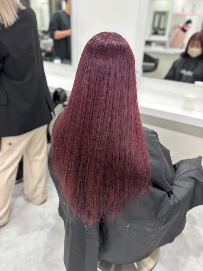 ロング ヘアカラー 🎀暖色カラー🎀 韓国ヘア まなかのヘアスタイル