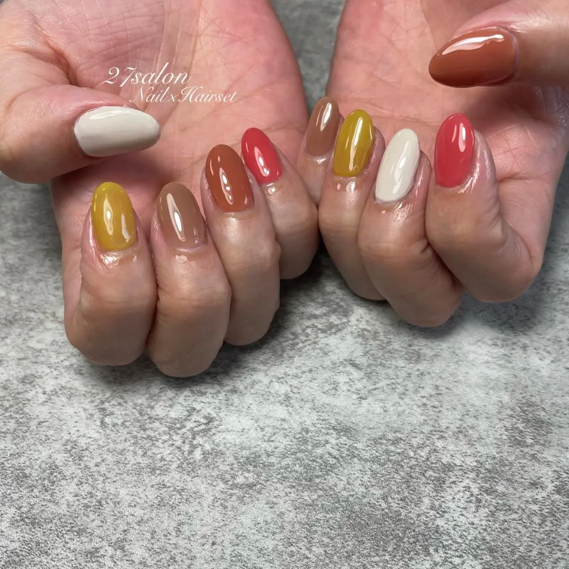 ネイル ワンカラーネイル 27salon yuinaのネイルデザイン