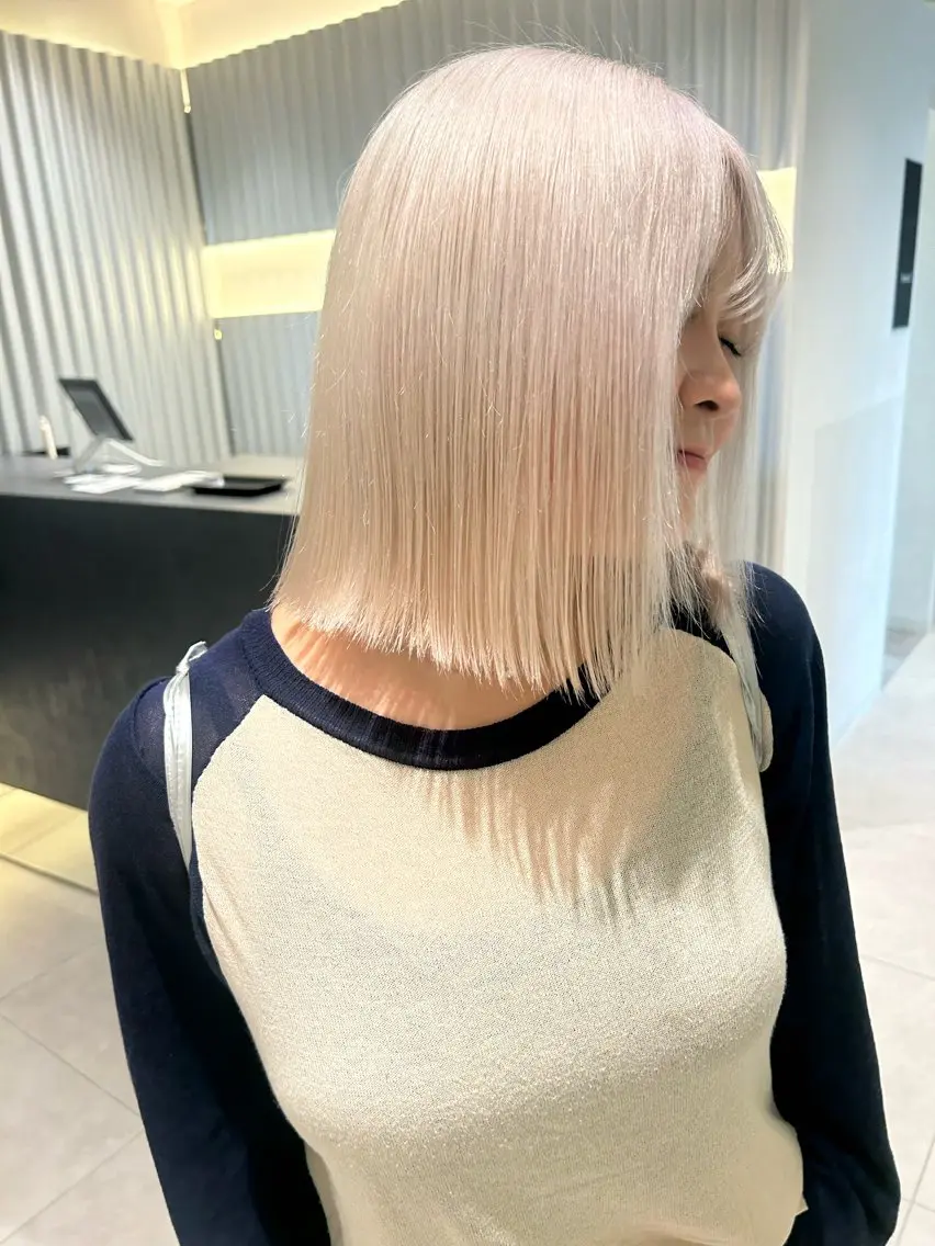 【ホワイト系やペールトーンへ】🧊ケアブリーチトリプルカラー(ハイブリーチ)+トリートメント🧊の写真