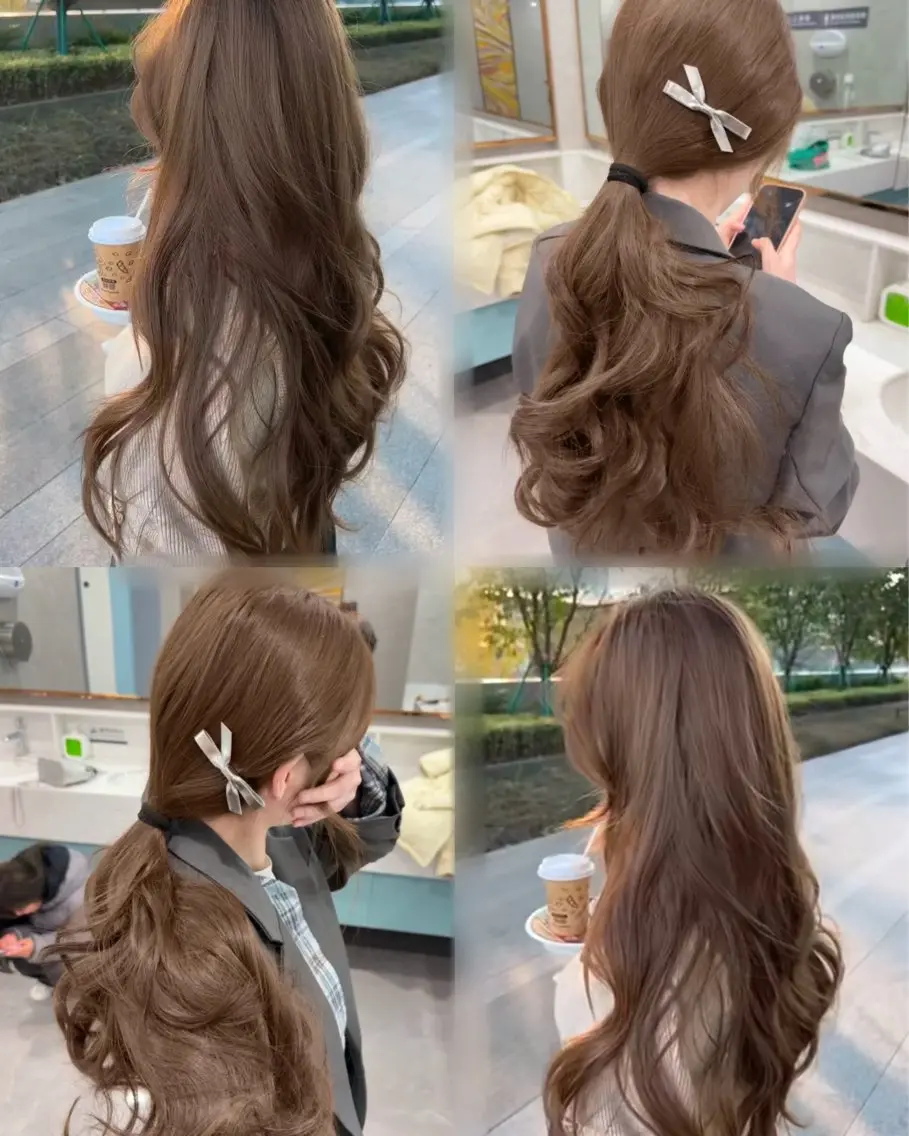 ロング カラー ヘアカラー 韓国🇰🇷透明感 ERIのヘアスタイル