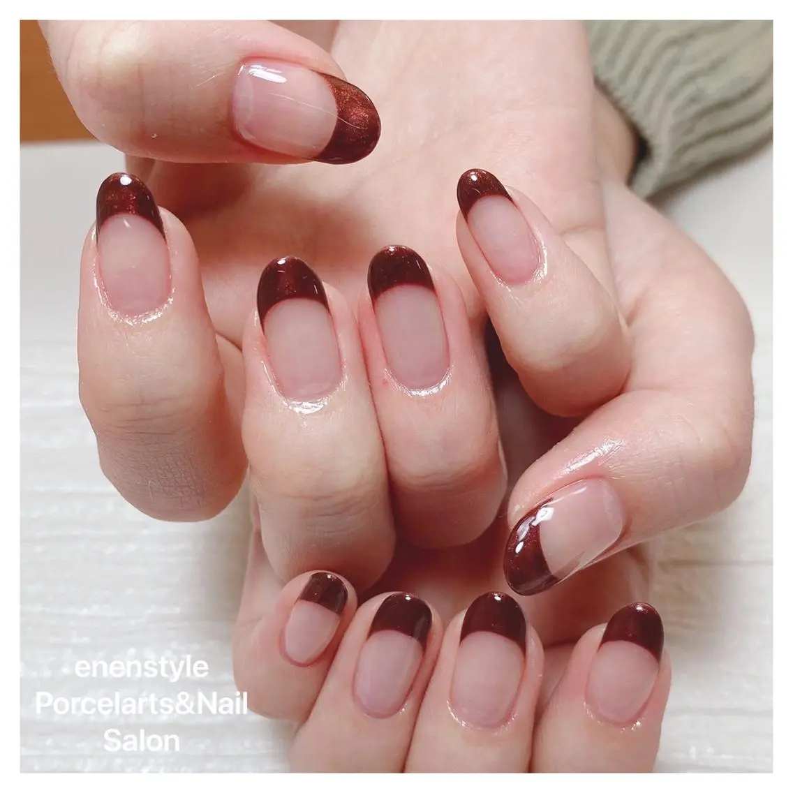 ミディアム ネイル ハンドネイル 🐾enen style 🐾のネイルデザイン
