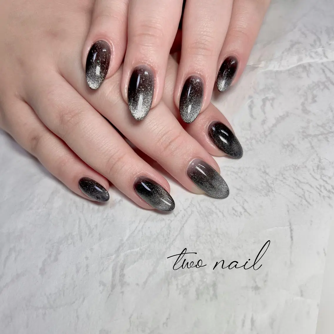 ネイル アートネイル フットネイル ハート マグネットネイル ニュアンスネイル ハンドネイル two nailのネイルデザイン