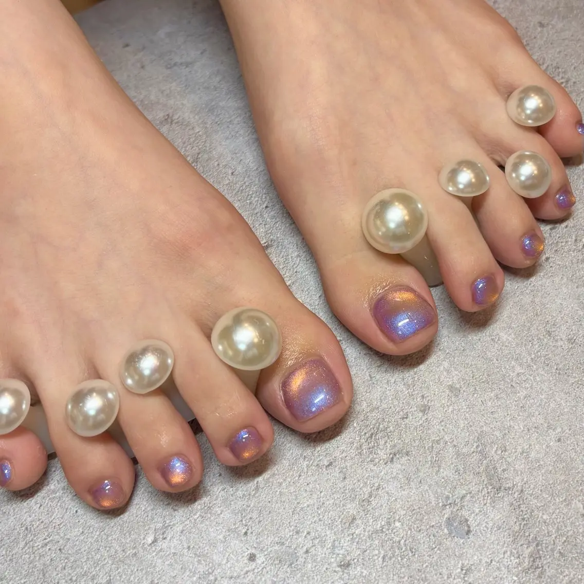 【Foot👣】ワンカラーネイル✨️(オフ込)の写真