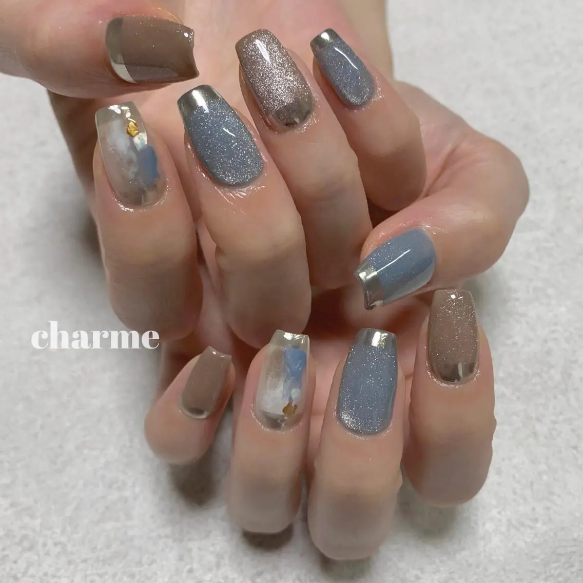 ネイル フレンチネイル マグネットネイル ミラーネイル ニュアンスネイル . SHIORIのネイルデザイン