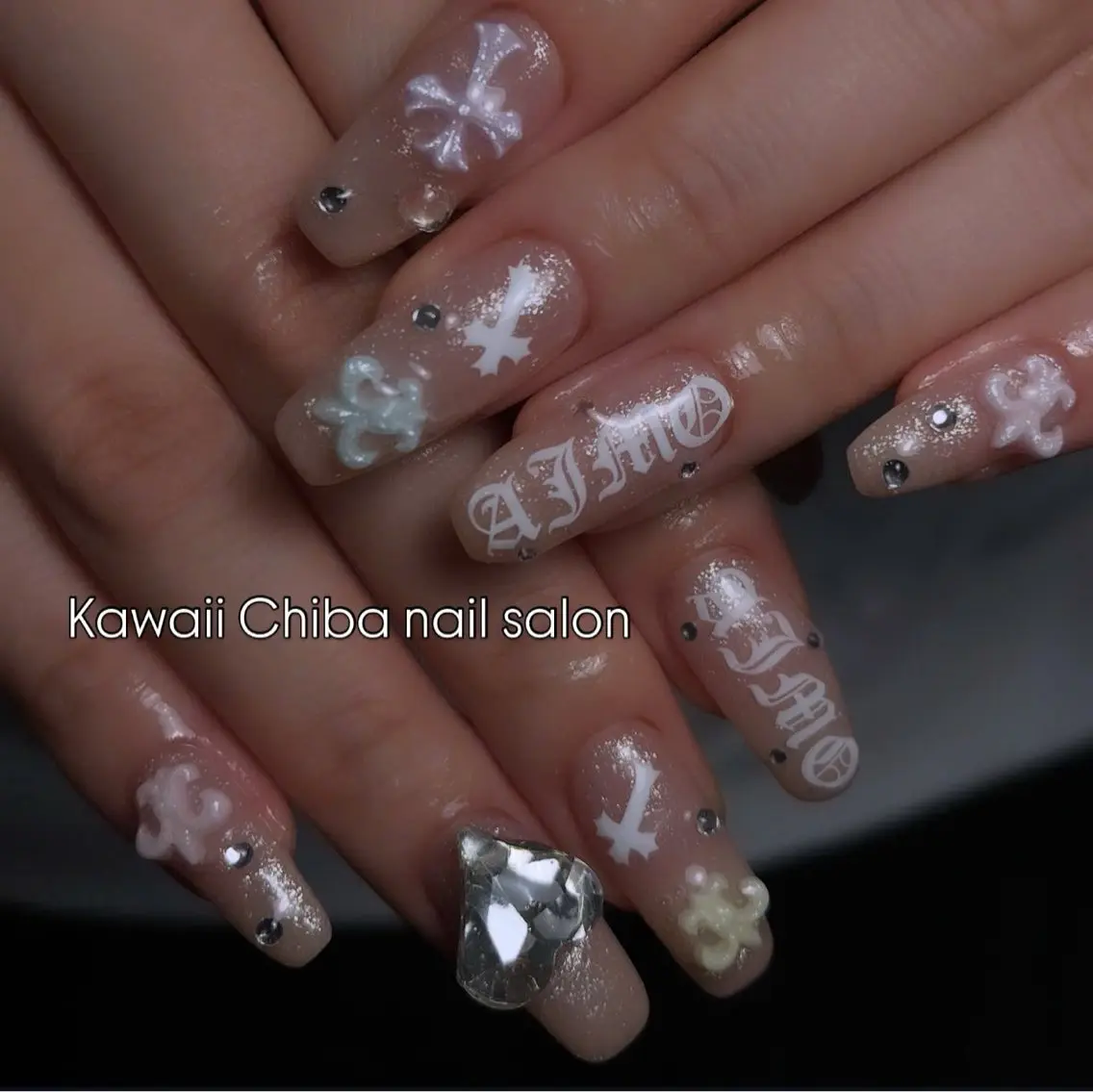 ネイル 長さ出し フレンチネイル ジェルネイル ガーリー 韓国ネイル Kawaii Chiba nailのネイルデザイン