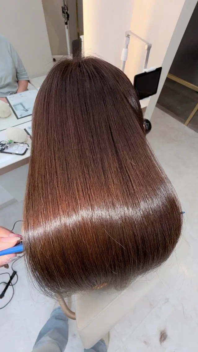 ロング カラー 髪質改善 縮毛矯正 カット ヘアカラー 縮毛矯正 トリートメント 🦋艶髪縮毛矯正 /なおのヘアスタイル