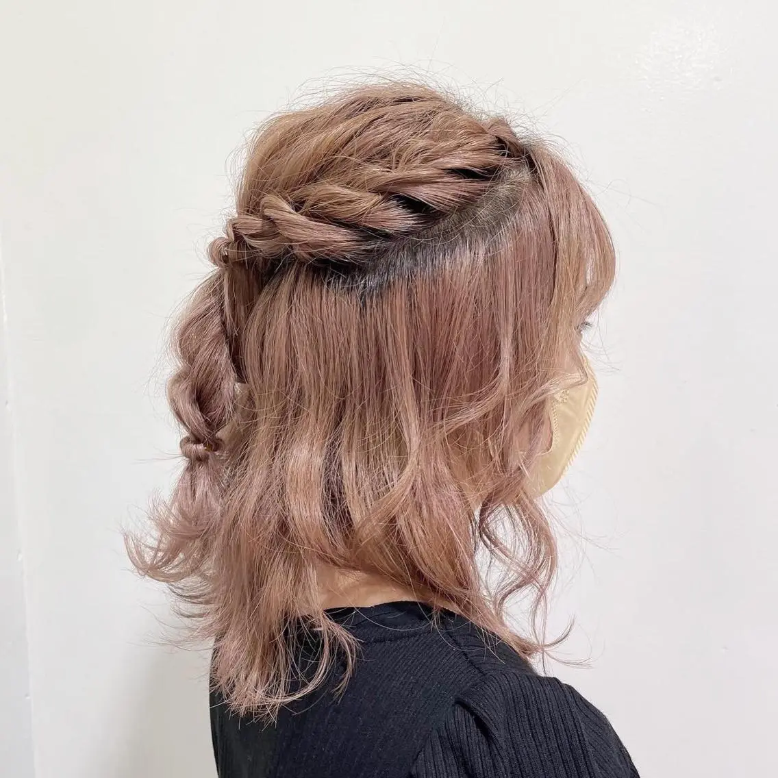 ヘアアレンジ ハーフアップ 縮毛矯正/艶カラー /𝐒𝐚𝐤𝐢のヘアスタイル