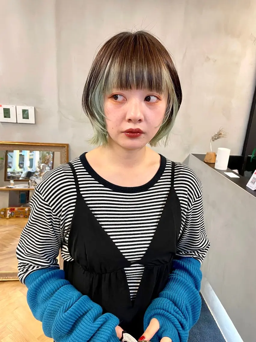 ミディアム カラー パーマ ヘアアレンジ メンズ カット ヘアカラー トリートメント tatsumi/ボブ ウルフ/レイヤーのヘアスタイル