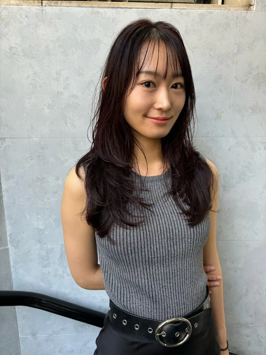 ロング ハッシュカット カット ボブ×レイヤーカット 透明感カラー/Fuuのヘアスタイル