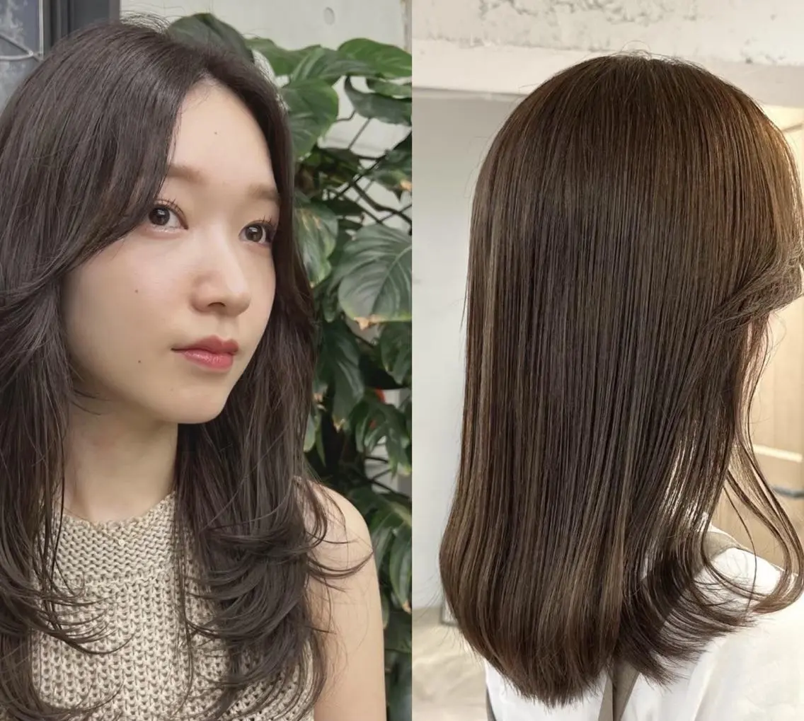 セミロング カラー セミロングパーマ 髪質改善 縮毛矯正 トリートメント 倉谷 恭平のヘアスタイル
