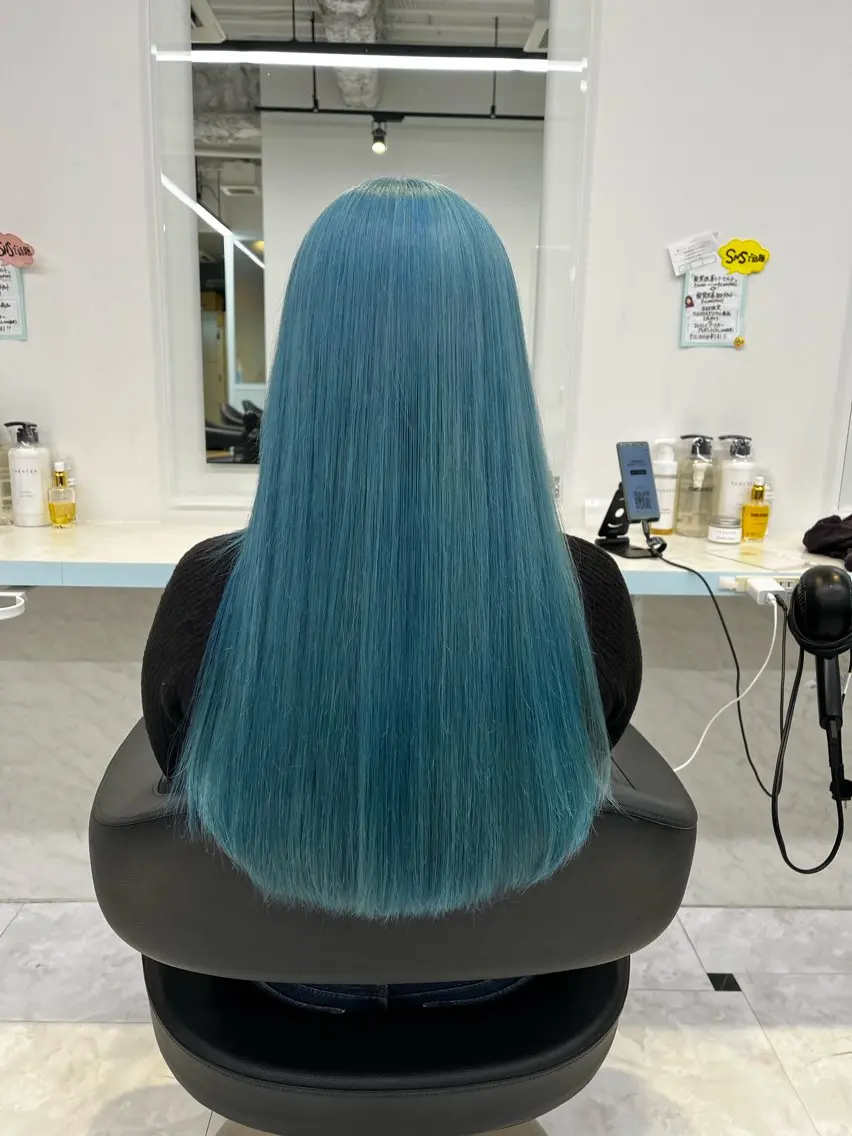 ロング カラー ブリーチ ハイトーンカラー ヘアカラー トリートメント ブリーチカラー 🩵MIZUKIのヘアスタイル