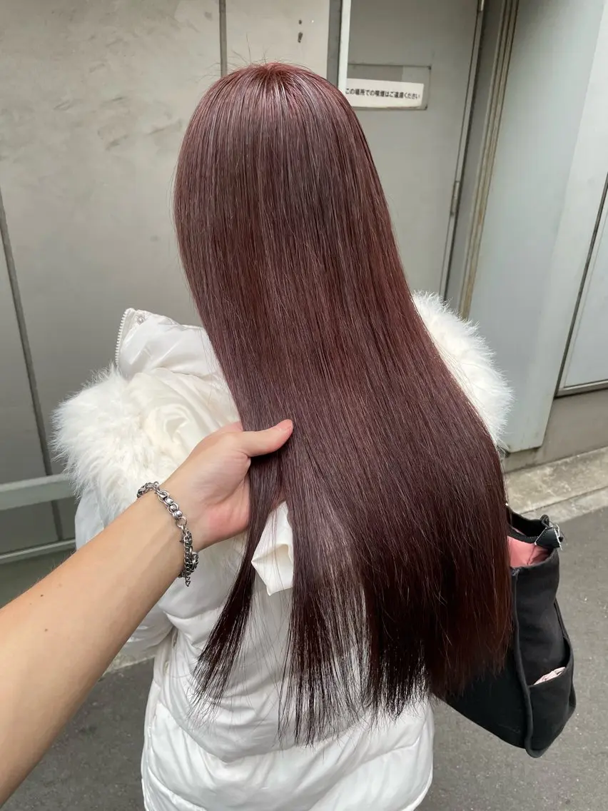セミロング カラー 大人っぽ♡上品な暖色 ♡ブリーチなし♡のヘアスタイル