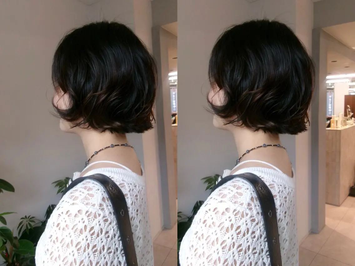 ショート パーマ ボブ Fuka🫧 ボブモデル募集中のヘアスタイル