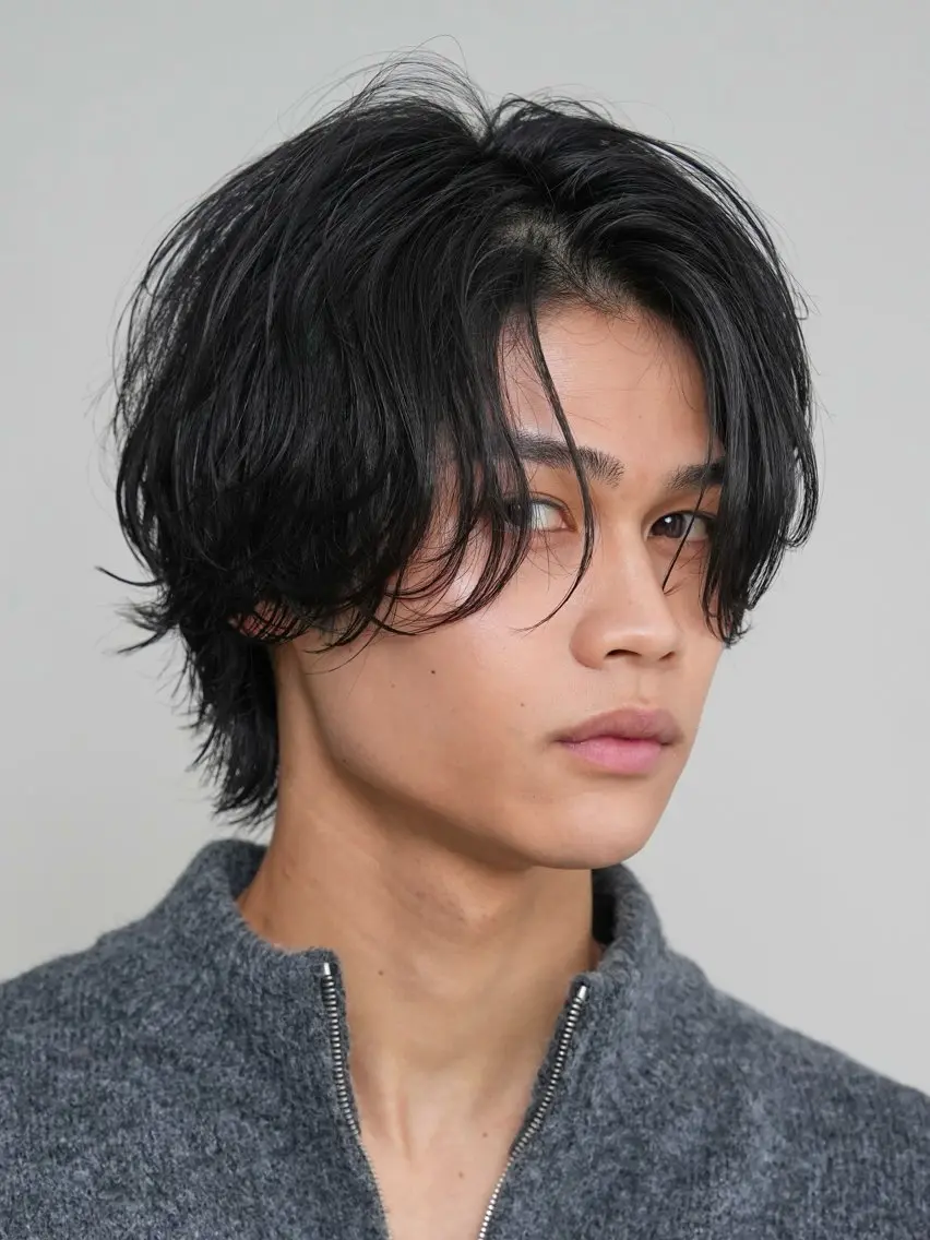 メンズ フェザーパーマ マッシュ メンズパーマ 学生（メンズ向け） メンズツイストパーマ fifth/メンズ ボブ特化/カズのヘアスタイル
