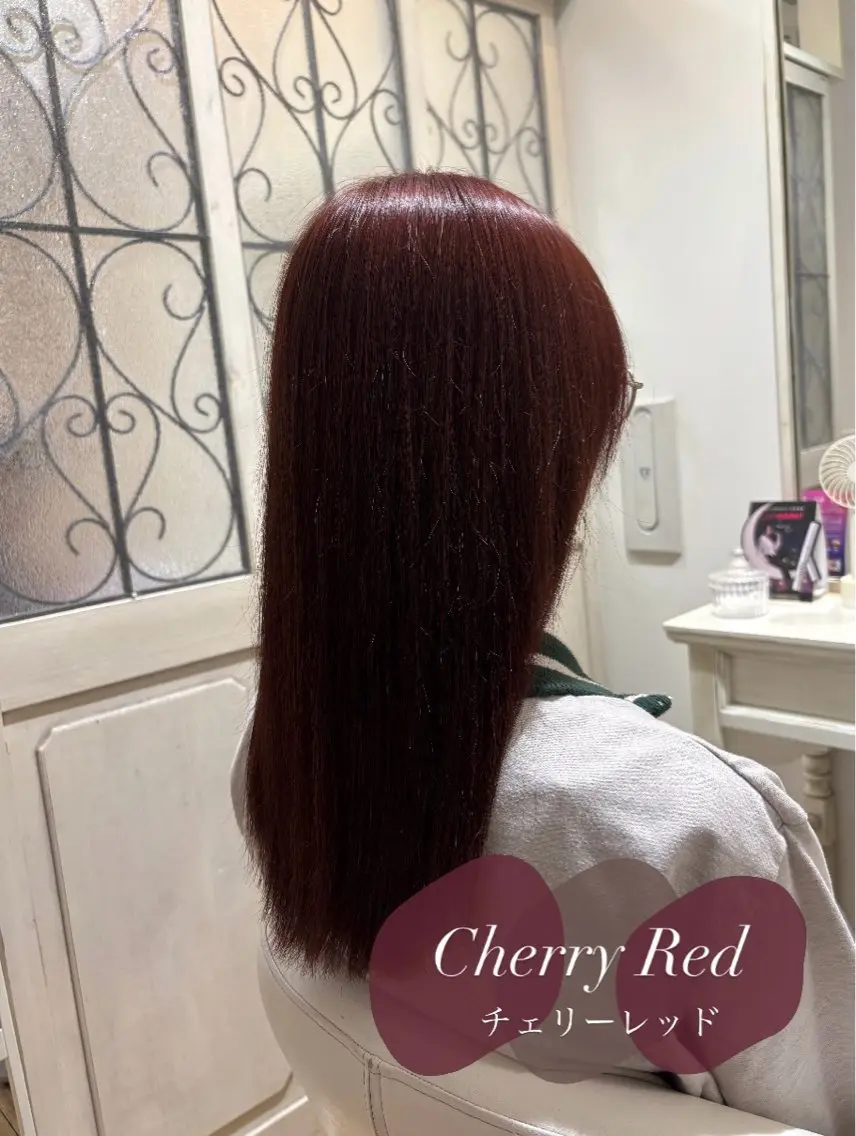 ミディアム カラー レッドカラー カット ヘアカラー きづな 🌷のヘアスタイル