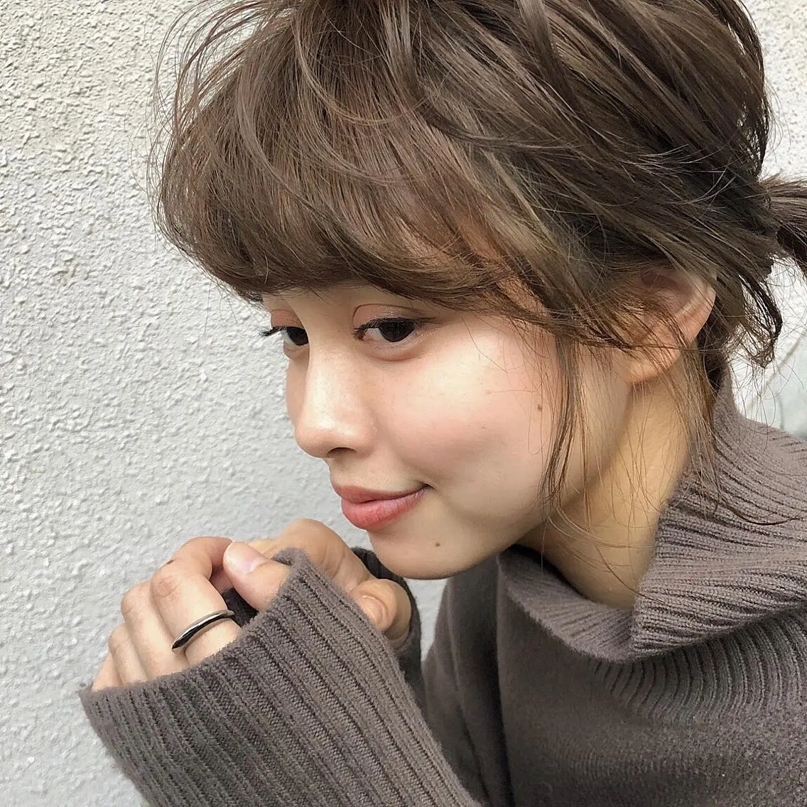 ミディアム カラー ヘアアレンジ KONOMI スタイリストのヘアスタイル