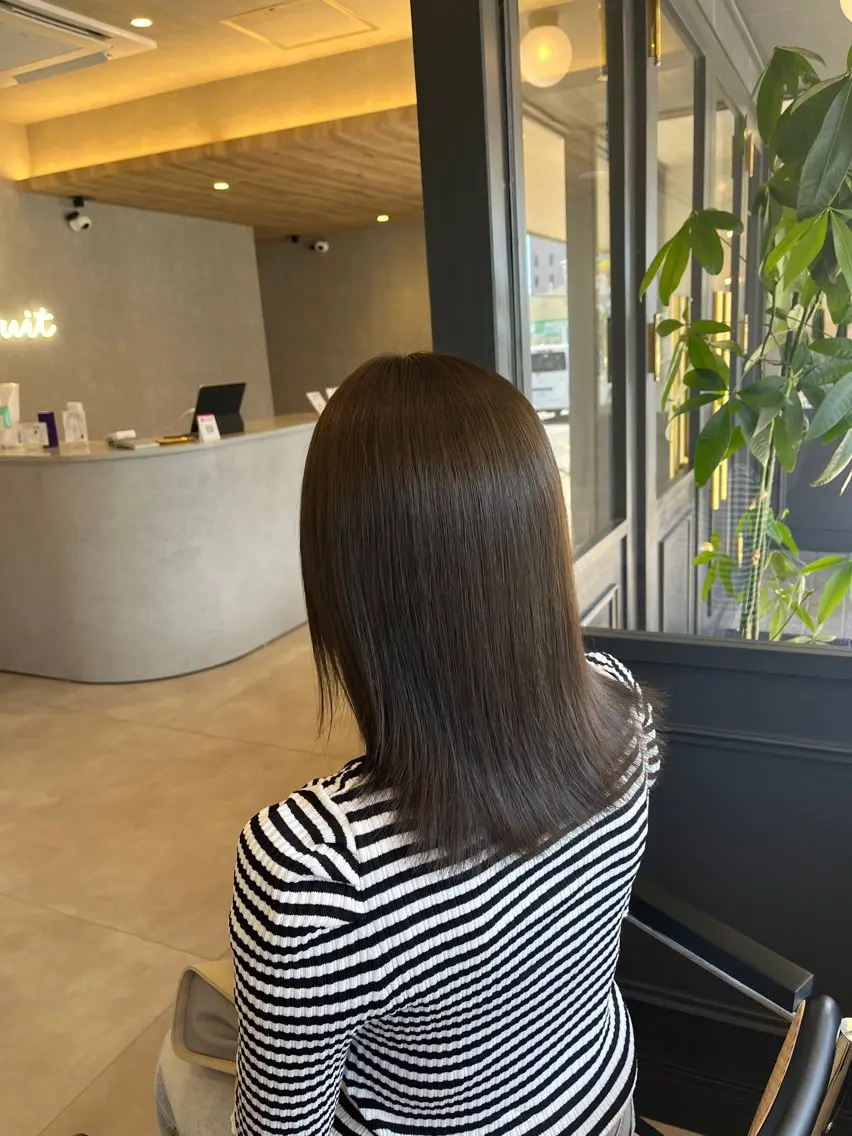 カラー ベージュカラー オリーブベージュ ヘアカラー トリートメント 透明感カラー🪽/ 個室スパ🫧/はるかのヘアスタイル