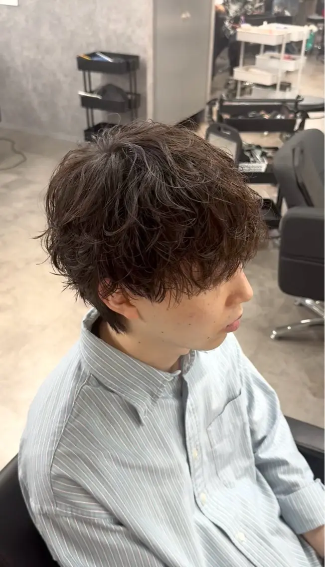 パーマ メンズ パーマ 【縮毛矯正】 璃音のヘアスタイル