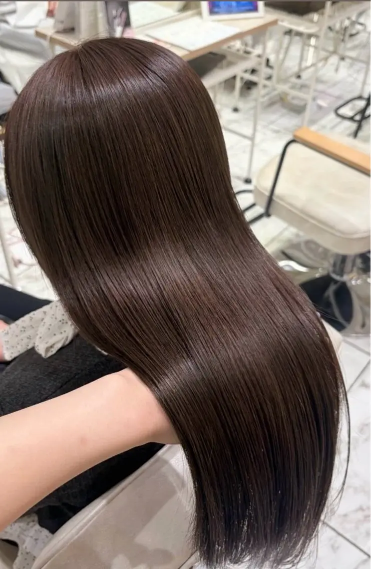 ロング カラー ブリーチ ブラウンカラー 透明感カラー ヘアカラー 透明感カラー🫧🎀 まりなのヘアスタイル