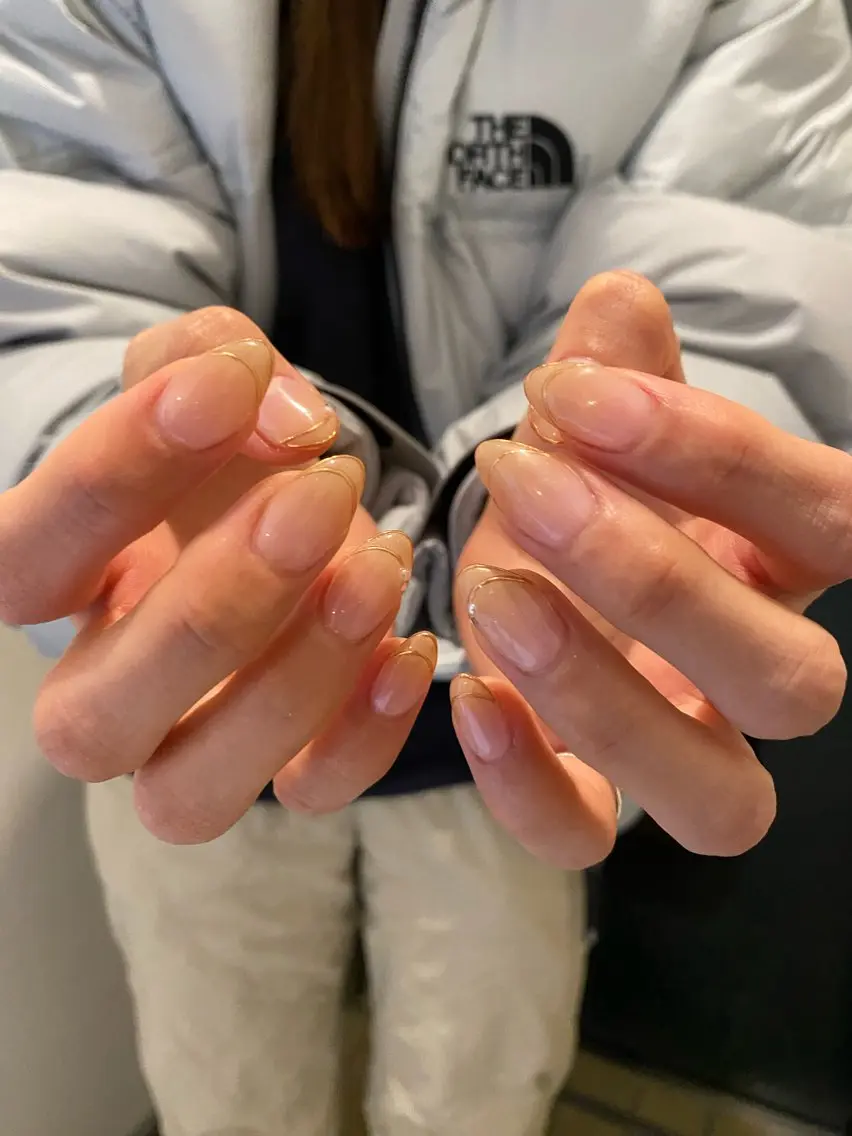 ネイル フレンチネイル グラデーション ミラーネイル スカルプネイル KAONAIL 入間店【rio】のネイルデザイン