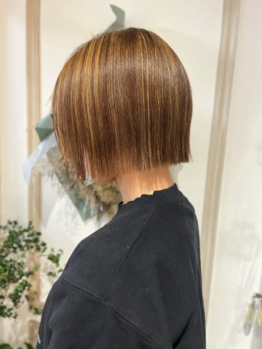 ショート 切りっぱなしボブ ボブ カット merc.🐑🤍 山口夏希のヘアスタイル