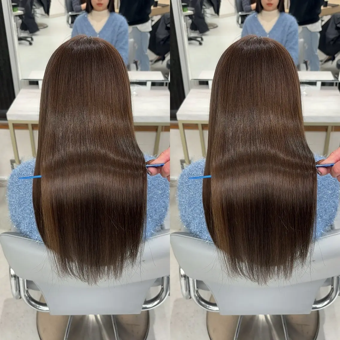 ロング カット ヘアカラー 縮毛矯正 トリートメント 今話題の艶髪矯正 美艶カラー/FUKAのヘアスタイル